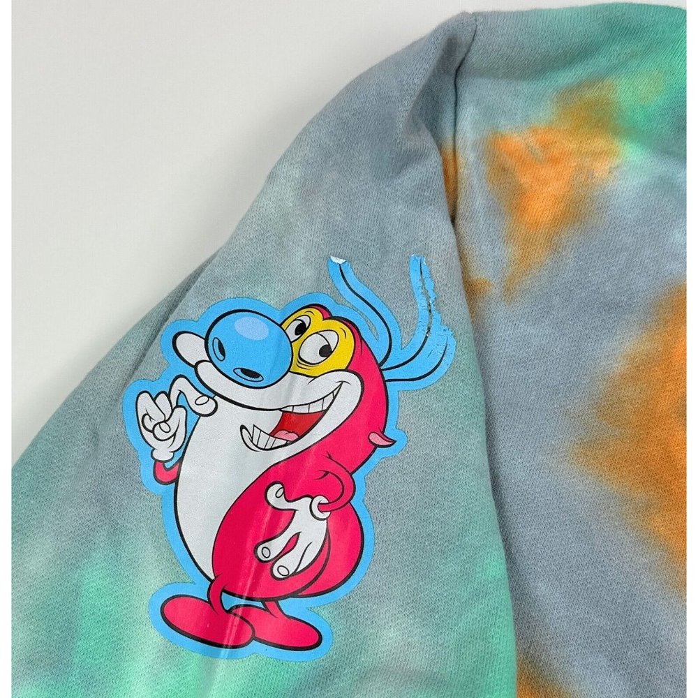 Nickelodeon Tie Dye Mens Medium Pullover Hoodie Sweatshirt Catdog Ren & Stimpy - Picture 7 of 12